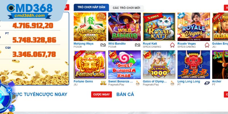 Đa dạng các tựa game