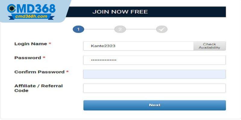 Quy trình đăng nhập CMD368 chi tiết